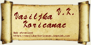 Vasiljka Korićanac vizit kartica